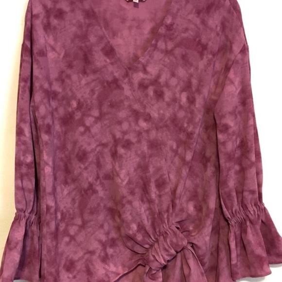 Juicy Couture Rose Tie-Dye Wrap Blouse - Picture 3 of 6